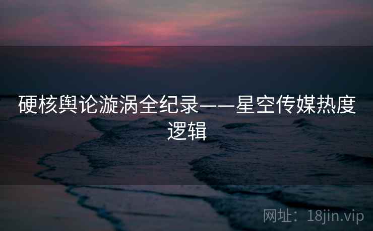 硬核舆论漩涡全纪录——星空传媒热度逻辑